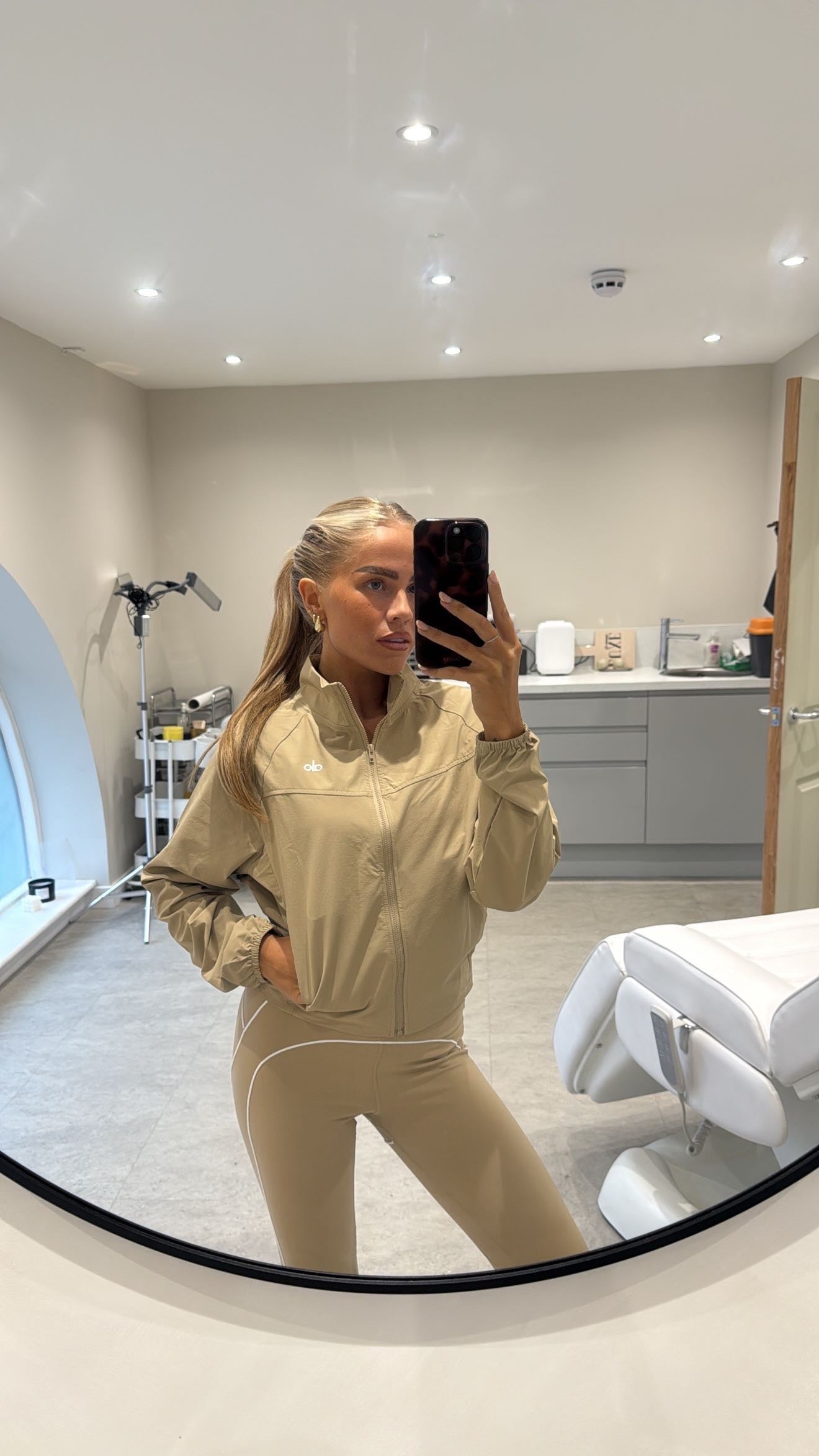 Beige Wind Breaker Jacket