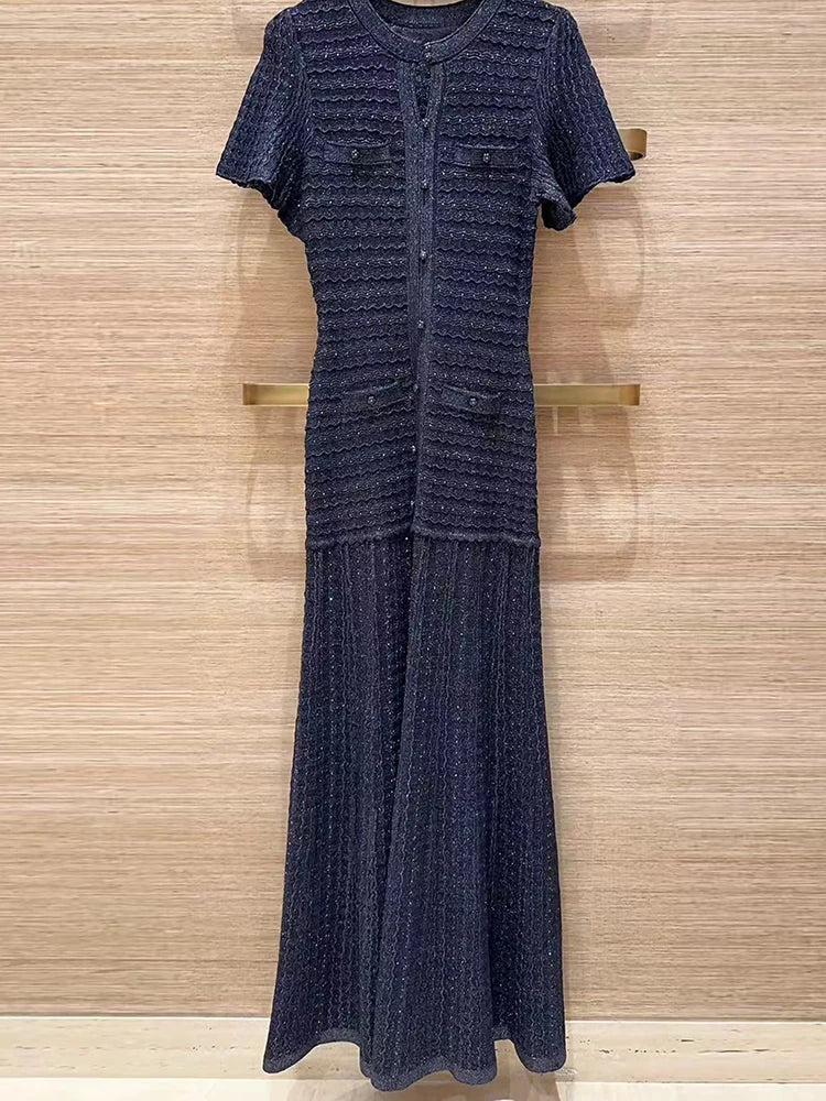 Sandro glitter knit dress