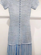 Lace knit midi dress