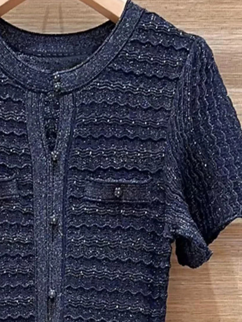 Sandro glitter knit dress