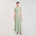 Sandro green glitter dress